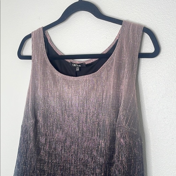 NWT David's Bridal Onyx Crinkled Ombre Plus Size Three-Piece Pantsuit - Picture 9 of 15